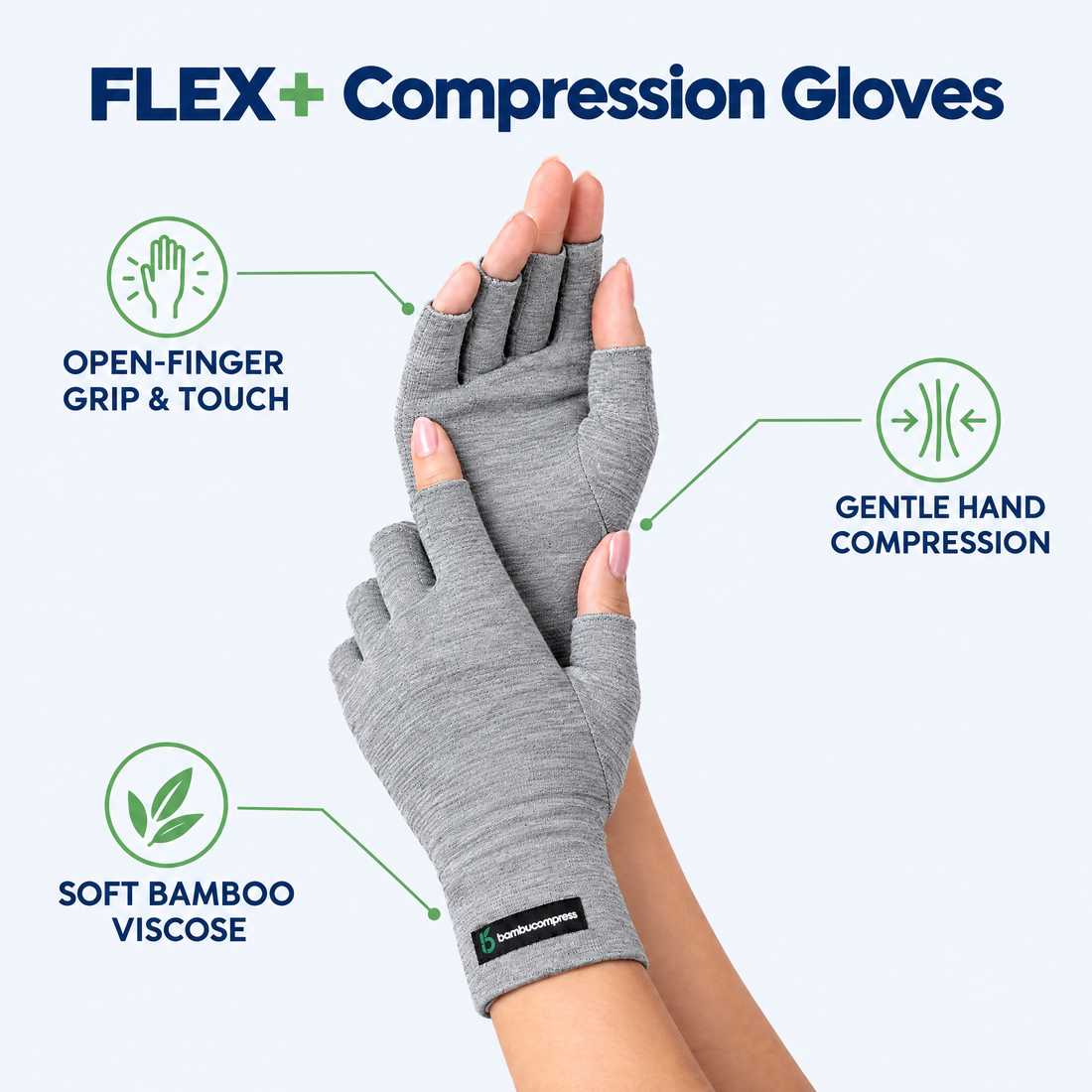 FLEX+ Bamboo Compression Gloves