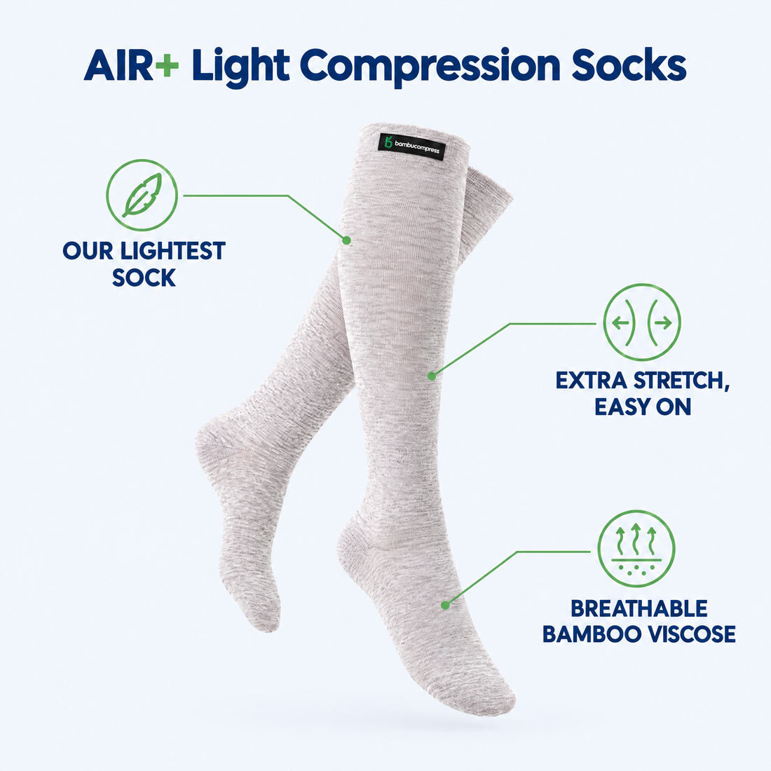 AIR+ Lightweight Bamboo Compression Socks