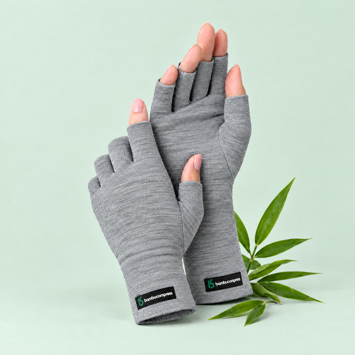 FLEX+ Bamboo Compression Gloves | Bamboo - Grey