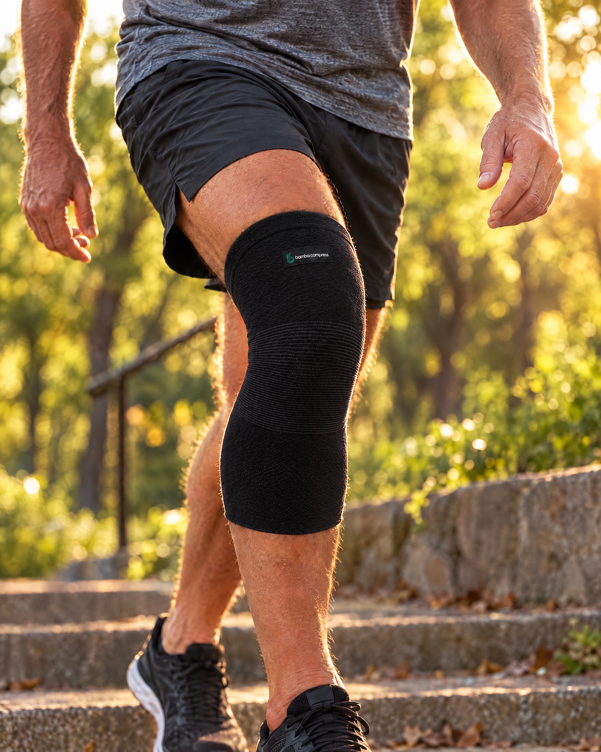 FLEX+ Bamboo Knee Sleeve in everyday use | Black