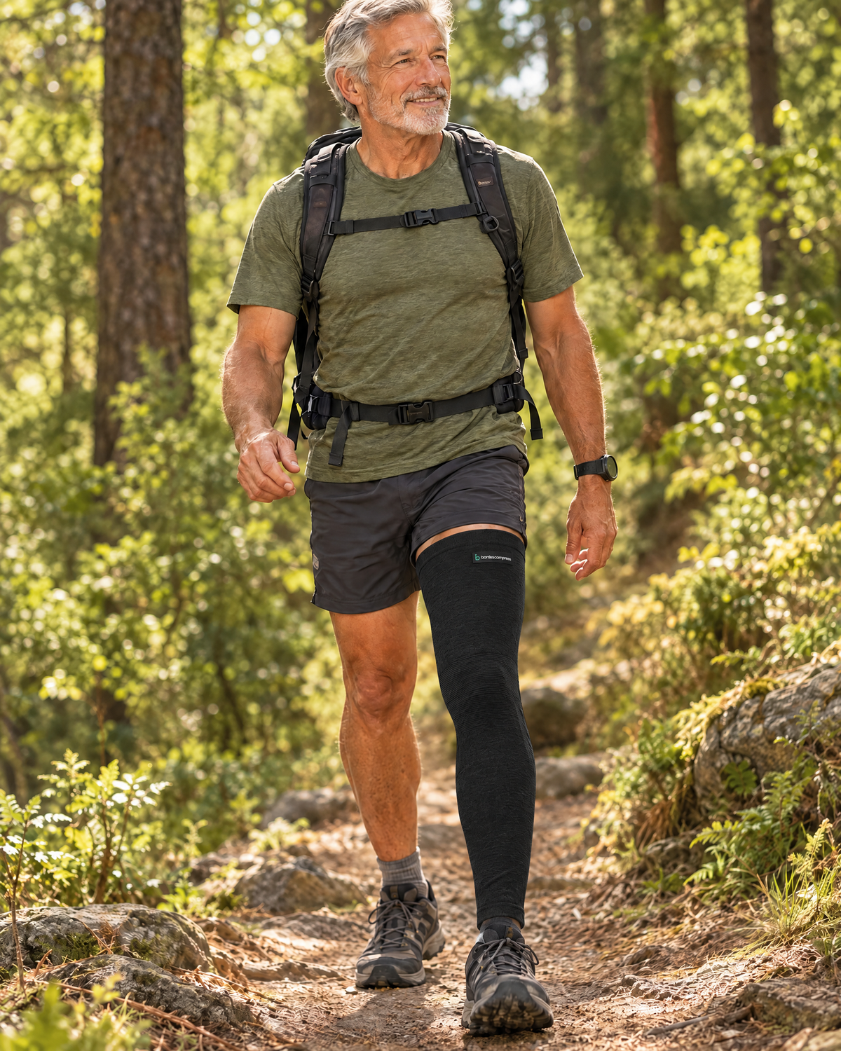 FLEX+ Bamboo Full Leg Sleeve in everyday use | Black