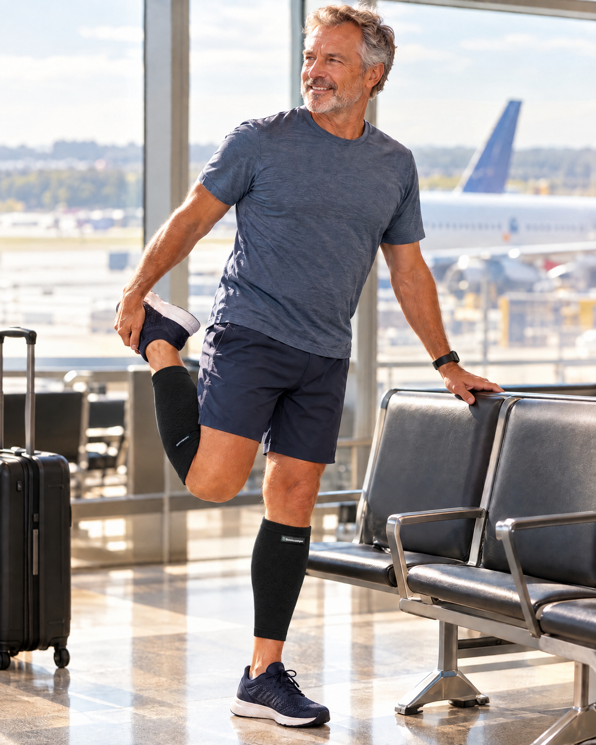 FLEX+ Bamboo Calf Sleeve in everyday use | Black