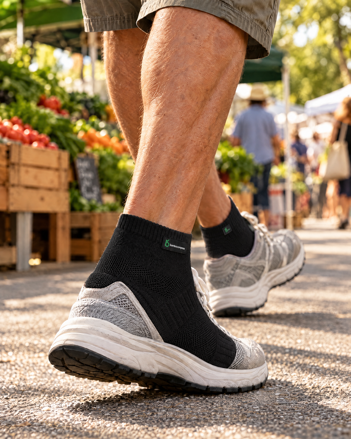 STEADY+ Cushion Compression Low Socks in everyday use | Black