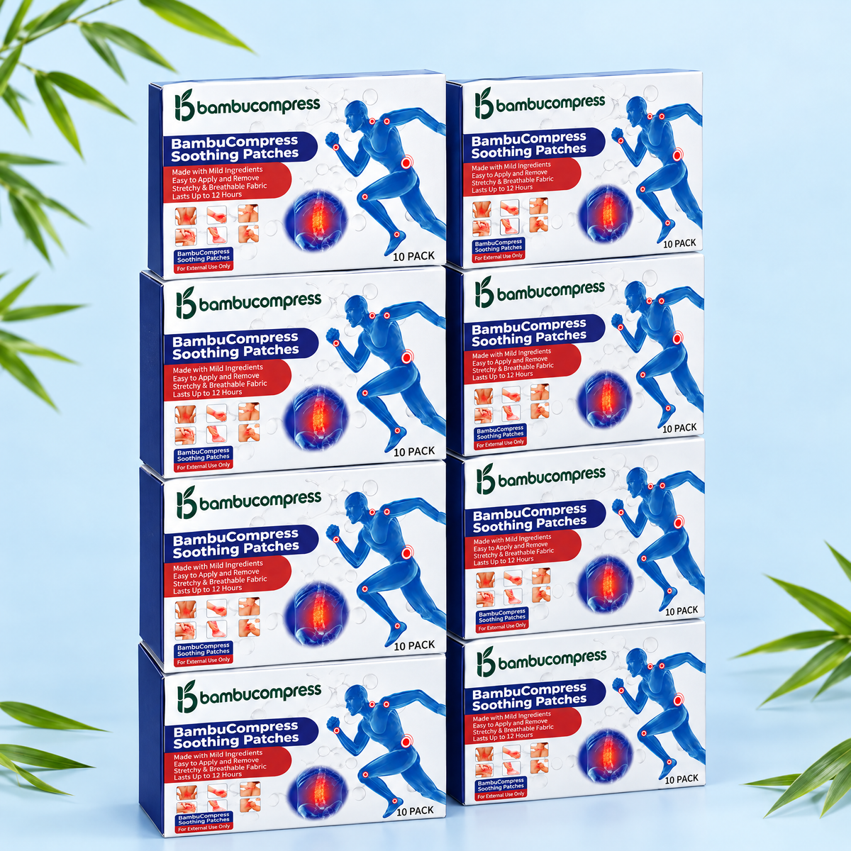 10 boxes of BambuCompress Soothing Patches